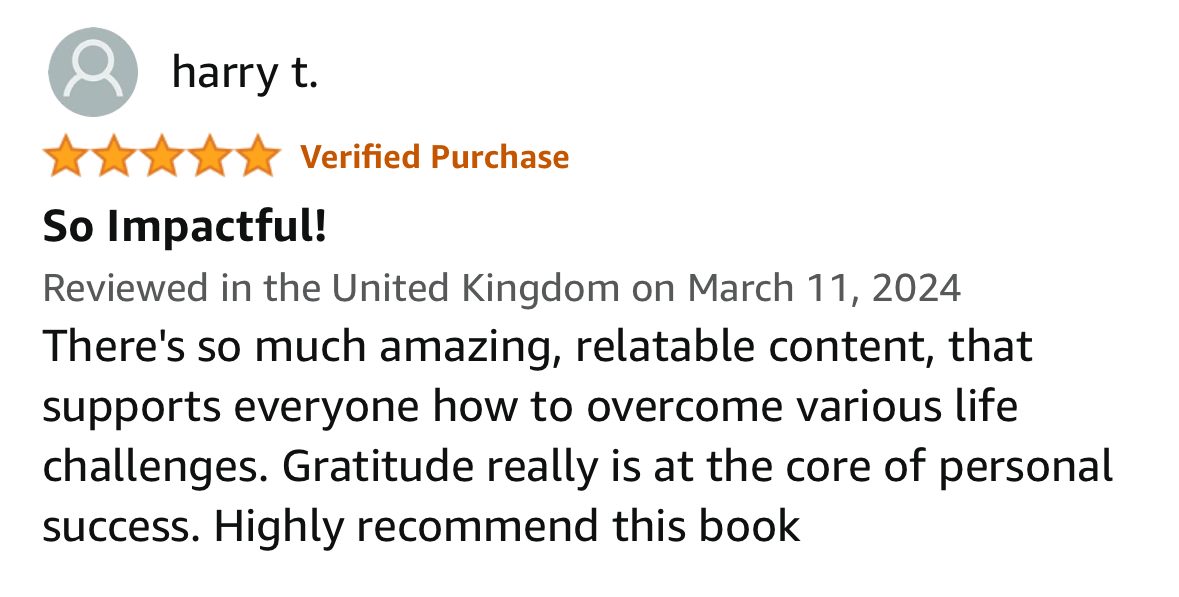 Five Star Review From The UK