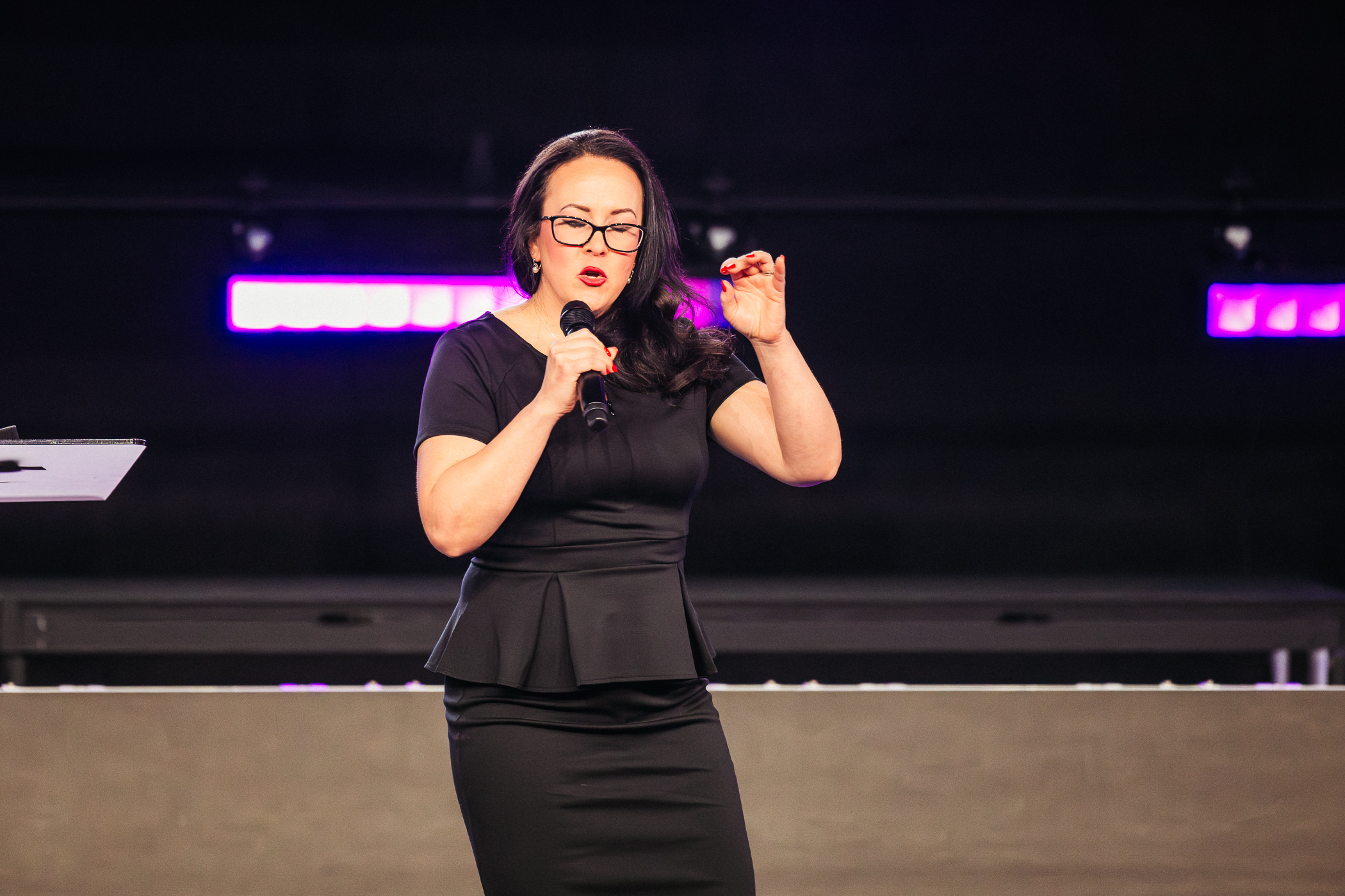 Tara LaFon Gooch speaking at the C-Suite for Christ summit