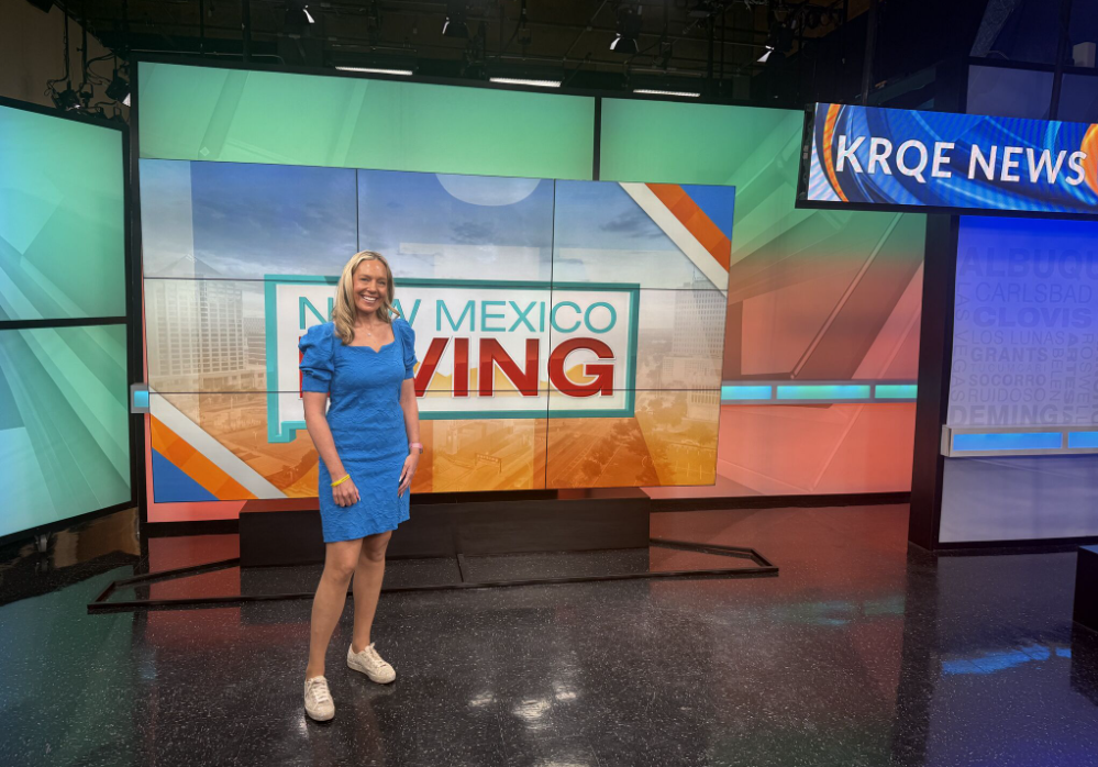 Dr. Gina Anderson in the KRQE News studio